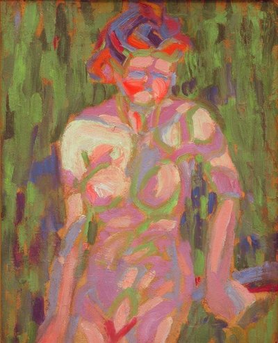 Naked Girl with Branch Shadows by Ernst Ludwig Kirchner